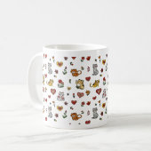 Cute Chat & Coeur Mug : Parfait pour les Amoureux  (Devant gauche)