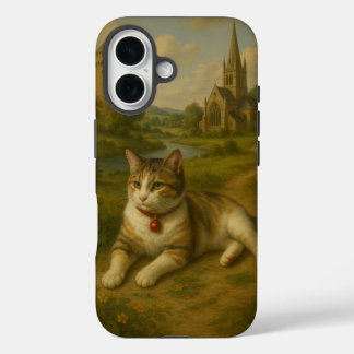 Cute Chat dans le jardin avec coque iphone