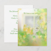 Cute chat dans une fenêtre Nouvelle carte de note  (Devant / Derrière)