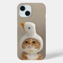 Cute Chat en Canard Casquette iPhone 15 Coque
