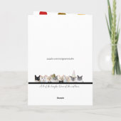 Cute Chat En Costume De Skunk Carte De Voeux Anniv (Dos)