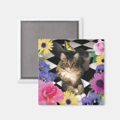 Cute Chat en Imaginaire Aimant de jardin (Recto/Verso)