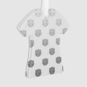 Cute Chat fait face à Motif gris (devant)