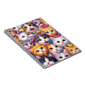 Cute Chat fait face au Carnet spiral (Côté Droit)