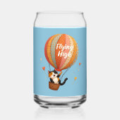 Cute Chat Hot Air Balloon Whimsical Art (Recto)