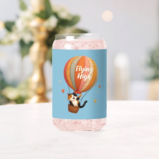 Cute Chat Hot Air Balloon Whimsical Art (Insitu (Mariage))