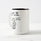 Cute Chat "Just Be Kind" Mug de café - Vibe Positi (Devant gauche)