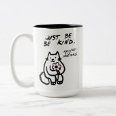 Cute Chat "Just Be Kind" Mug de café - Vibe Positi (Gauche)