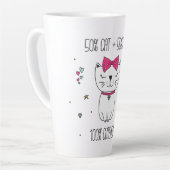 Cute chat Latte Mug (Angle gauche)