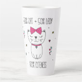 Cute chat Latte Mug (Devant)