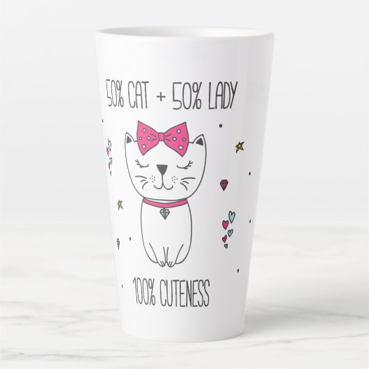 Cute chat Latte Mug (Devant)