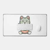 Cute chat mangeant des nouilles soba dessin icône  (Clavier et souris)