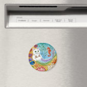 Cute Chat Mermaid Seahorse Aimant sous-marin (In Situ (Lave-vaisselle))