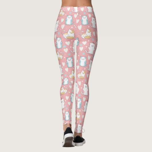 Cute Chat Motif Leggings (Dos)
