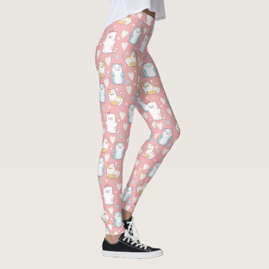 Cute Chat Motif Leggings (Droite)