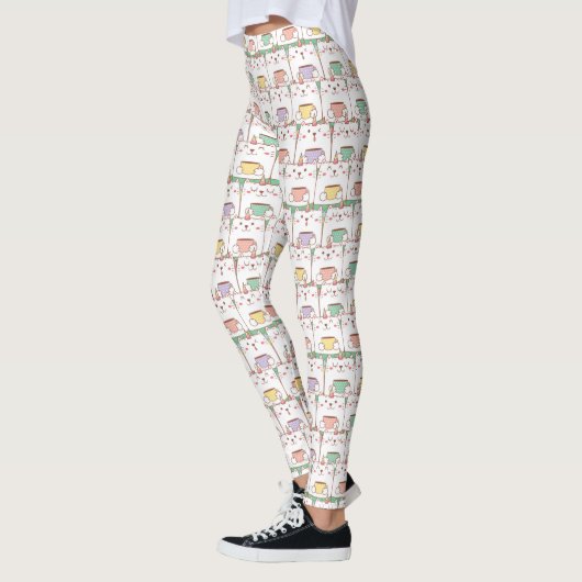Cute Chat Motif Leggings (Gauche)