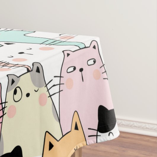Cute Chat Motif nappe (In Situ)