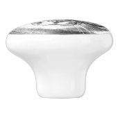 Cute chat photo porte en céramique et poignées de  (Côté)