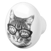 Cute chat photo porte en céramique et poignées de  (Droite)