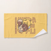 Cute Chat Riding Chocolat Lait Carton Kawaii Art (Serviette à main)