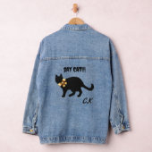 Cute Chat Silhouette avec bijou or Bow (Hangar)