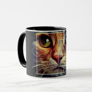 Cute Chat Visage Collage Mug