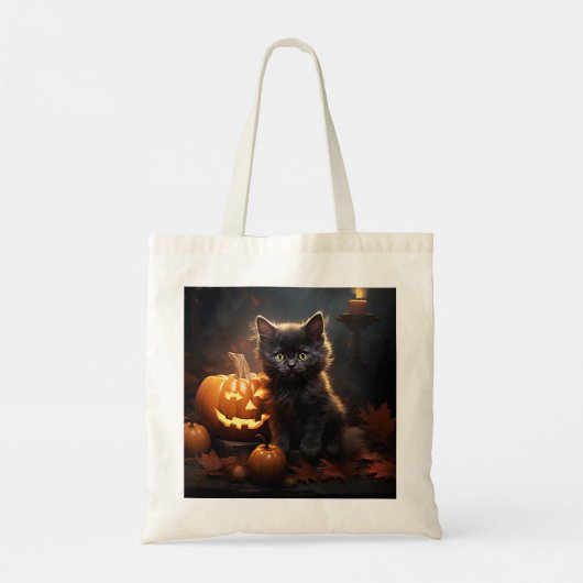 Cute chatons avec Sac fourre-tout Citrouille (Dos)