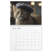 Cute Chats Avec Calendrier Casquette Cool (Jan 2027)