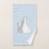 Cute chats bleu gris Motif (Serviette à main)
