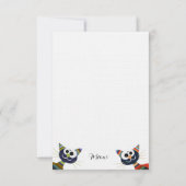 Cute chats colorés carte de remerciements (Dos)