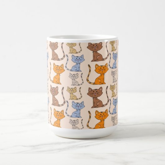 Cute chats colorés Mug (Centre)