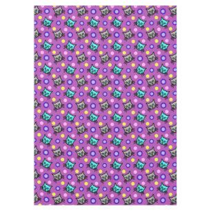Cute Chats Motif en Violet Moyen Nappe