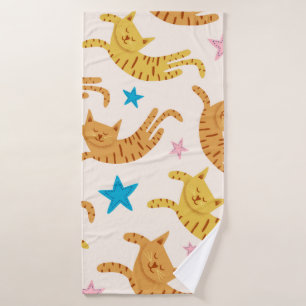 Cute chats sans soudure motif avec étoiles drague 