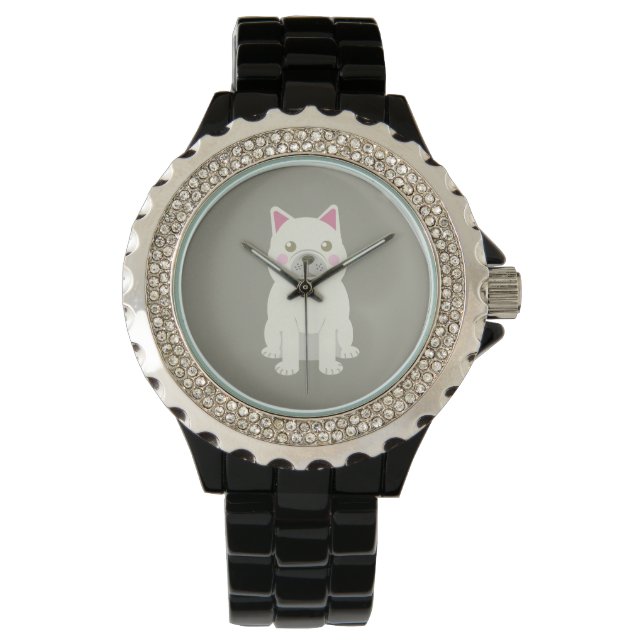Cute Cheeks French Bulldog Horloge (Voorkant)