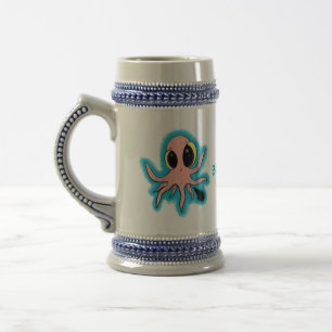 Cute, cheeky baby octopus cartoon bierpul