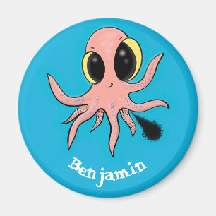 Cute, cheeky baby octopus cartoon magneet