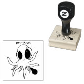 Cute, cheeky baby octopus cartoon 	rubberstempel (Gestempeld)
