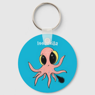 Cute, cheeky baby octopus cartoon sleutelhanger