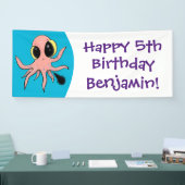 Cute, cheeky baby octopus cartoon spandoek (Beurs)