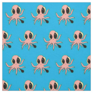 Cute, cheeky baby octopus cartoon stof