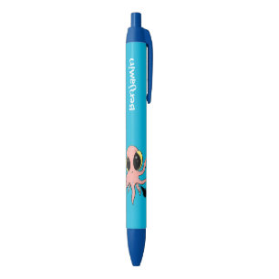 Cute, cheeky baby octopus cartoon zwarte inkt pen