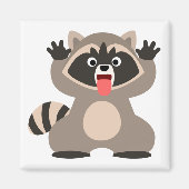 Cute Cheeky Cartoon Raccoon Magneet (Voorkant)