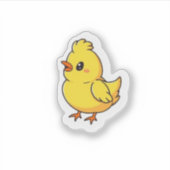 Cute Cheeky Easter Chick Yellow Bird Sticker (Voorkant)