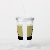 Cute Cheer Coach, speciaal gepersonaliseerd goud e Acryl Drinkbeker (Links)