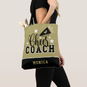 Cute Cheer Coach, speciaal gepersonaliseerd goud e Draagtas (Dichtbij)