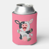Cute Cheerful Cartoon Koe Blikjeskoeler (Blikje Voorkant)