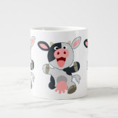 Cute Cheerful Cartoon Koe Extra Grote Beker (Voorkant)