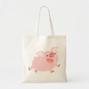 Cute Cheerful Cartoon Pig Bag Tote Bag