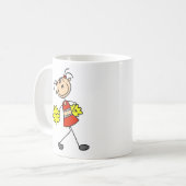 Cute Cheerlead Stick Figuur Mok (Voorkant links)