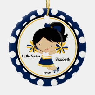 Cute Cheerleader Little Sister kerst Ornament